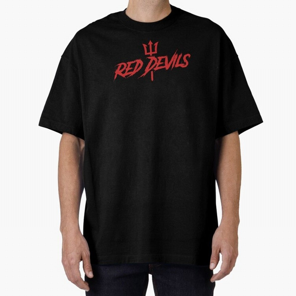 Red Devils Oversized T-Shirt Stand with Match Day Hype around FIFA World Cup 2026 Group Stage, Messi and Cristiano Ronaldo, England, Fan Favorite Moments, National Team Passion, Big Match Drama and Soccer History; Ideal for Passionate Fans Who Love