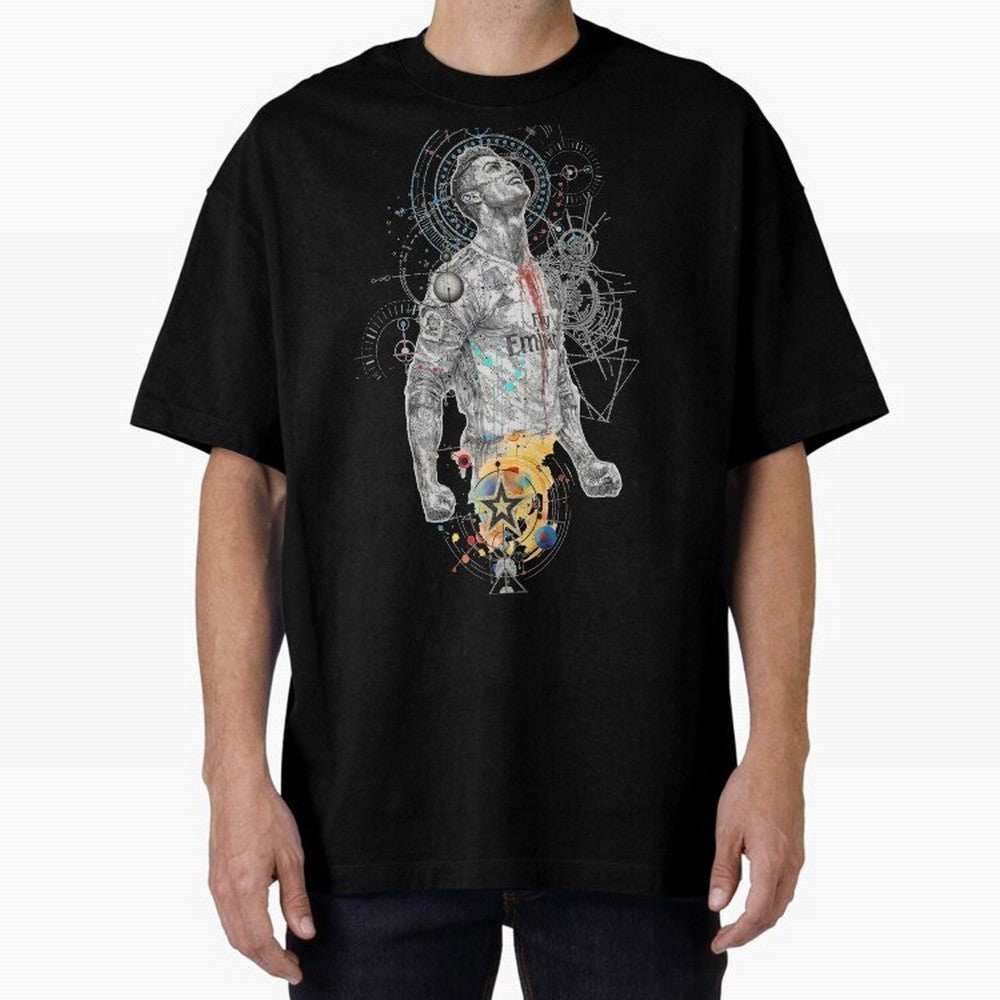 Cristiano Ronaldo Football Playmaker Oversized T-Shirt Show Your Love for the FIFA World Cup 2026 Journey through Cristiano Ronaldo, Haaland and CR7 Highlights, England and Germany Pride, Stadium Chants, National Pride, Trophy Dreams and