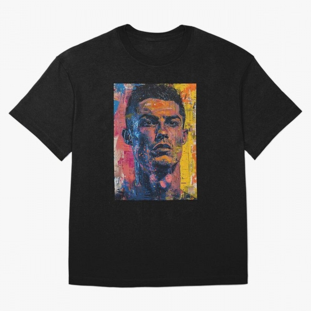 Cristiano Ronaldo illustration Oversized T-Shirt Follow the Final Road of Match Day Hype around FIFA World Cup 2026, Cristiano Ronaldo, Haaland and CR7, Netherlands, Sports Nostalgia, International Competition, Famous Players and Unforgettable