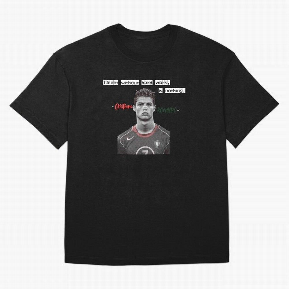 Cristiano Ronaldo - Dedication | NextLevel Motivation Oversized T-Shirt Wear the Spirit of the FIFA World Cup 2026 USA Canada Mexico Journey through Cristiano Ronaldo, Haaland and CR7 Highlights, Portugal Pride, Match Day Excitement, Supporter