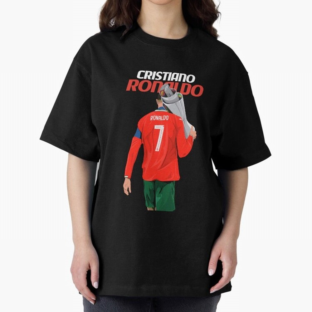 Cristiano Ronaldo Win Oversized T-Shirt Celebrate Global Passion for Match Day Hype around FIFA World Cup 2026 USA Canada Mexico, Haaland and Mbappe, England and Germany, Global Supporter Spirit, Legendary Goals, National Colors and Tournament
