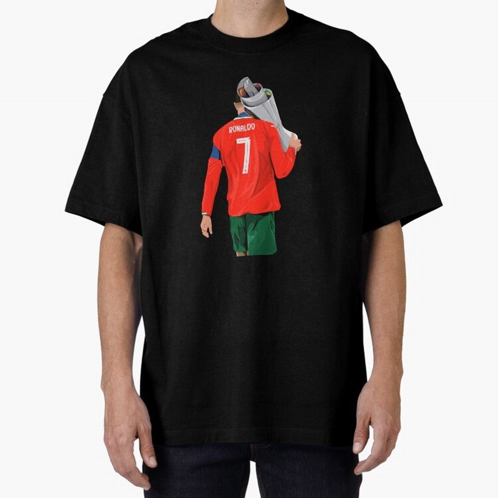 Cristiano Ronaldo Campion Oversized T-Shirt Treasure the FIFA World Cup 2026 Group Stage Journey through Neymar Highlights, Brazil Pride, Sports Nostalgia, International Competition, Famous Players and Unforgettable Victories; Great for Supporters