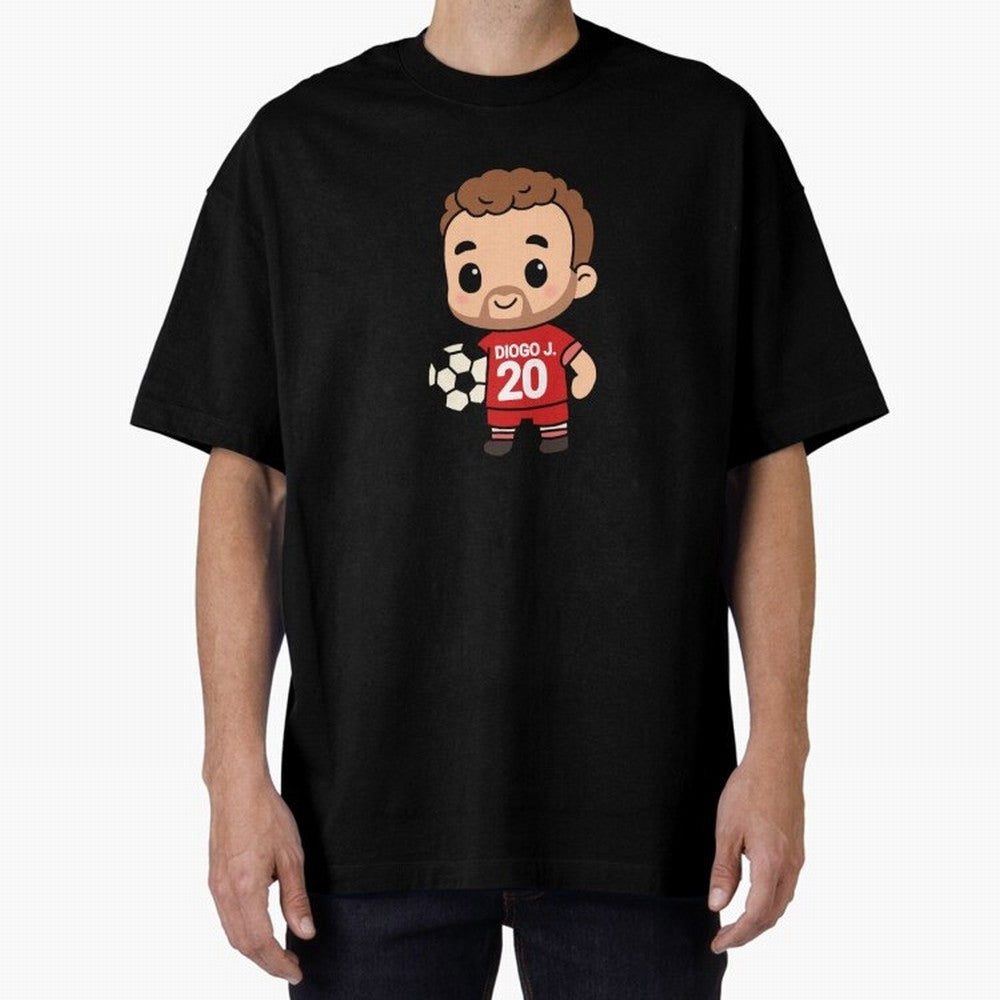 Diogo Jota jersey | manga | cute kawaii | by Nooby Draw Oversized T-Shirt Show Championship Spirit for FIFA World Cup 2026 USA Canada Mexico for Fans of Neymar and Brazil, Portugal and Argentina, Bringing Global Supporter Spirit, Legendary Goals,