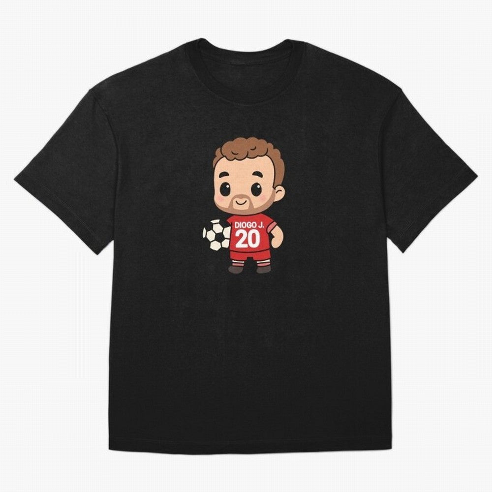 Diogo Jota jersey | manga | cute kawaii | by Nooby Draw Oversized T-Shirt Show Championship Spirit for FIFA World Cup 2026 USA Canada Mexico for Fans of Neymar and Brazil, Portugal and Argentina, Bringing Global Supporter Spirit, Legendary Goals,