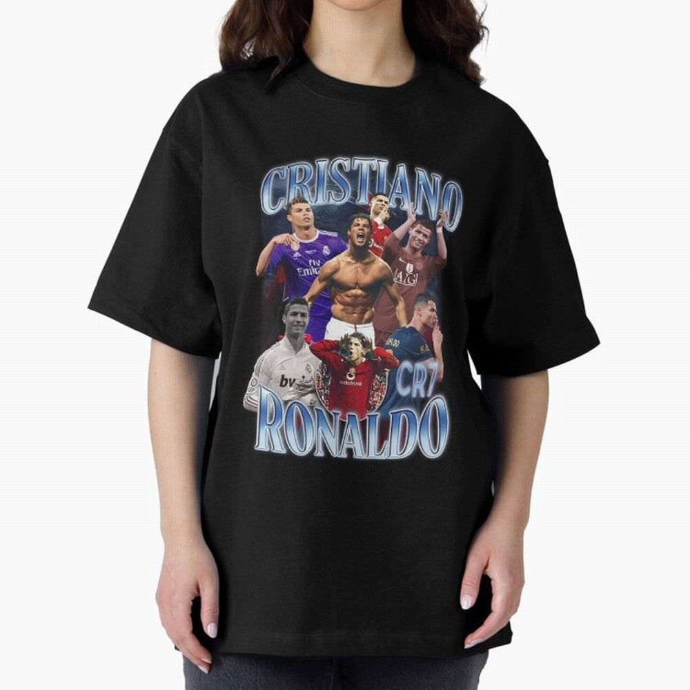CR7 Oversized T-Shirt Spotlight FIFA World Cup 2026 USA Canada Mexico for Fans of Messi, CR7 and Mbappe and Netherlands, Bringing Football History, Final Match Energy, Crowd Noise and Once in a Lifetime Moments; Made for Collectors Who Enjoy Iconic