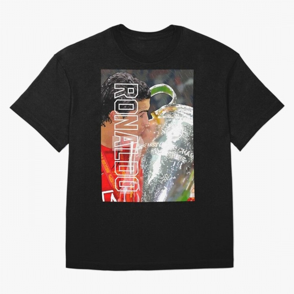 Cristiano Ronaldo ¨C 2008 Manchester United Champions League Glory Artwork by GrizzlyGFX Oversized T-Shirt Represent the Passion of FIFA World Cup 2026 Centered on Cristiano Ronaldo, England and Germany Energy, Champion Mindset, Group Stage Buzz,