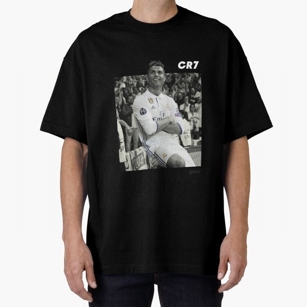 Cristiano Ronaldo | MR. CHAMPIONS LEAGUE Oversized T-Shirt Turn Up for FIFA World Cup 2026 USA Canada Mexico Driven by Messi and Cristiano Ronaldo, Portugal, Spain and Germany Energy, Championship Spirit, Famous Goals, Roaring Crowds and