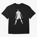 Cristiano Ronaldo Black and White Version Oversized T-Shirt Celebrate the Road through FIFA World Cup 2026 USA Canada Mexico for Fans of Haaland and Brazil, Portugal and Argentina, Bringing Global Supporter Spirit, Legendary Goals, National Colors