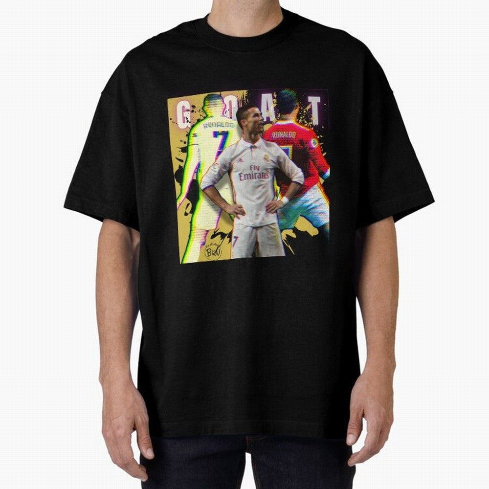 Cristiano Ronaldo ¨C The GOAT Era Tribute Oversized T-Shirt Keep the Legacy of FIFA World Cup 2026 Spirit, Celebrating Argentina, Messi and Cristiano Ronaldo, Game Day Rituals, Football Legends, Country Pride and the Road to the Final; Created for