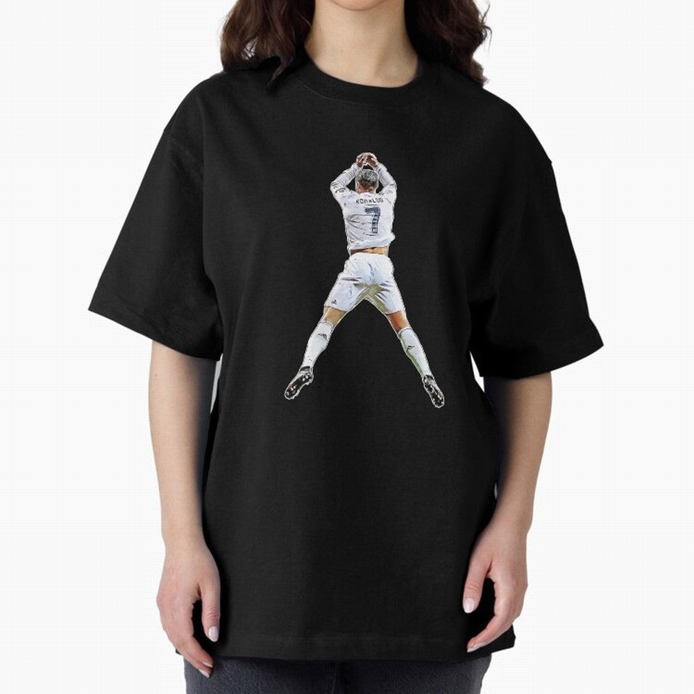 Siuuuu Oversized T-Shirt Keep Football History Alive during Global Football Passion for FIFA World Cup 2026 Group Stage, Capturing Cristiano Ronaldo, France, Match Day Excitement, Supporter Culture, Golden Goals and Global Football Passion; Made