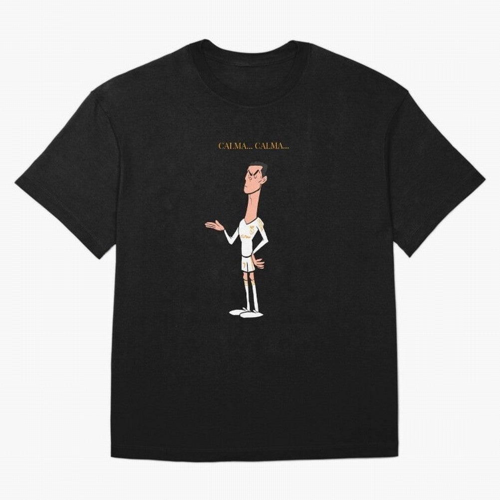 Cristiano Ronaldo ¨C Calma Calma Shirt Celebration (Cartoon) Oversized T-Shirt Live the Energy of FIFA World Cup 2026 Spirit, with France, Messi and Cristiano Ronaldo, Football Passion, Legendary Performances, Festival Vibes and Supporter