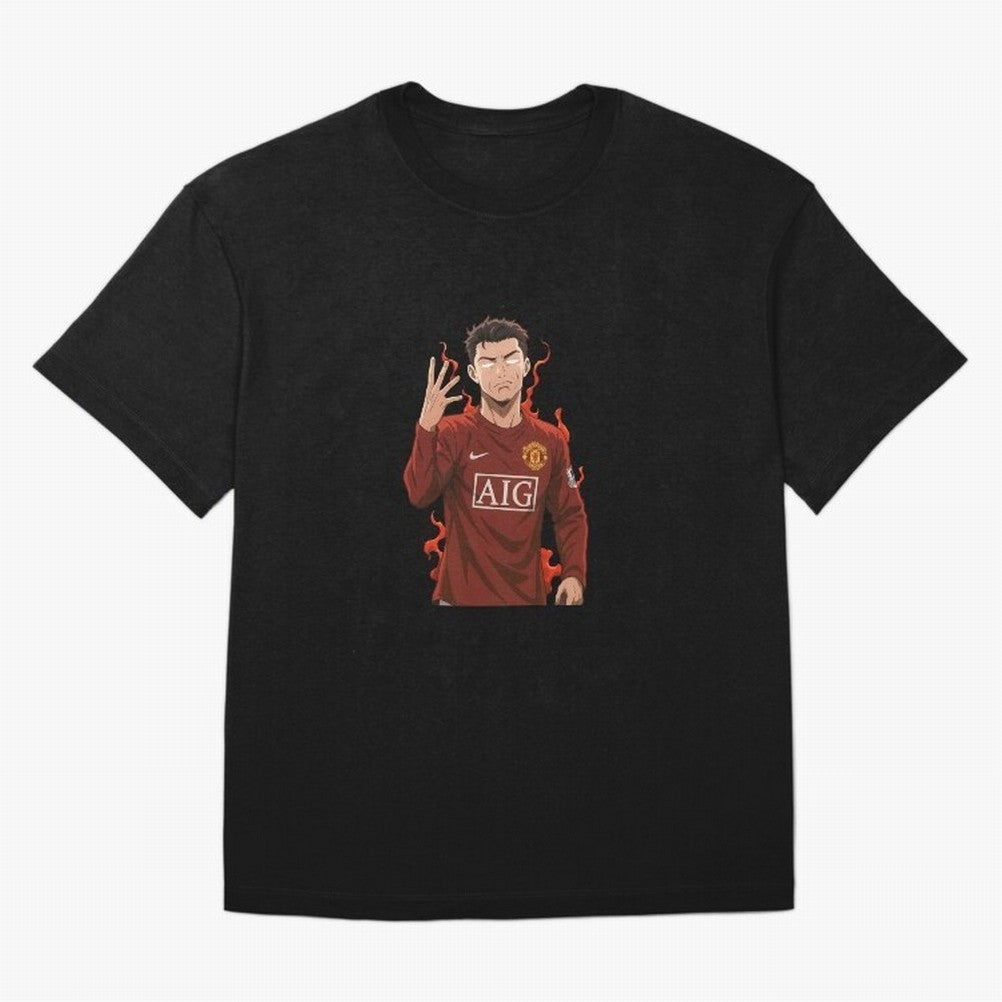 Cristiano Ronaldo Anime Art ¨C Blue Lock Inspired Football Legend Oversized T-Shirt Refresh FIFA World Cup 2026 Group Stage Made for Messi, France Energy, Fan Favorite Moments, National Team Passion, Big Match Drama and Soccer History; Ideal for