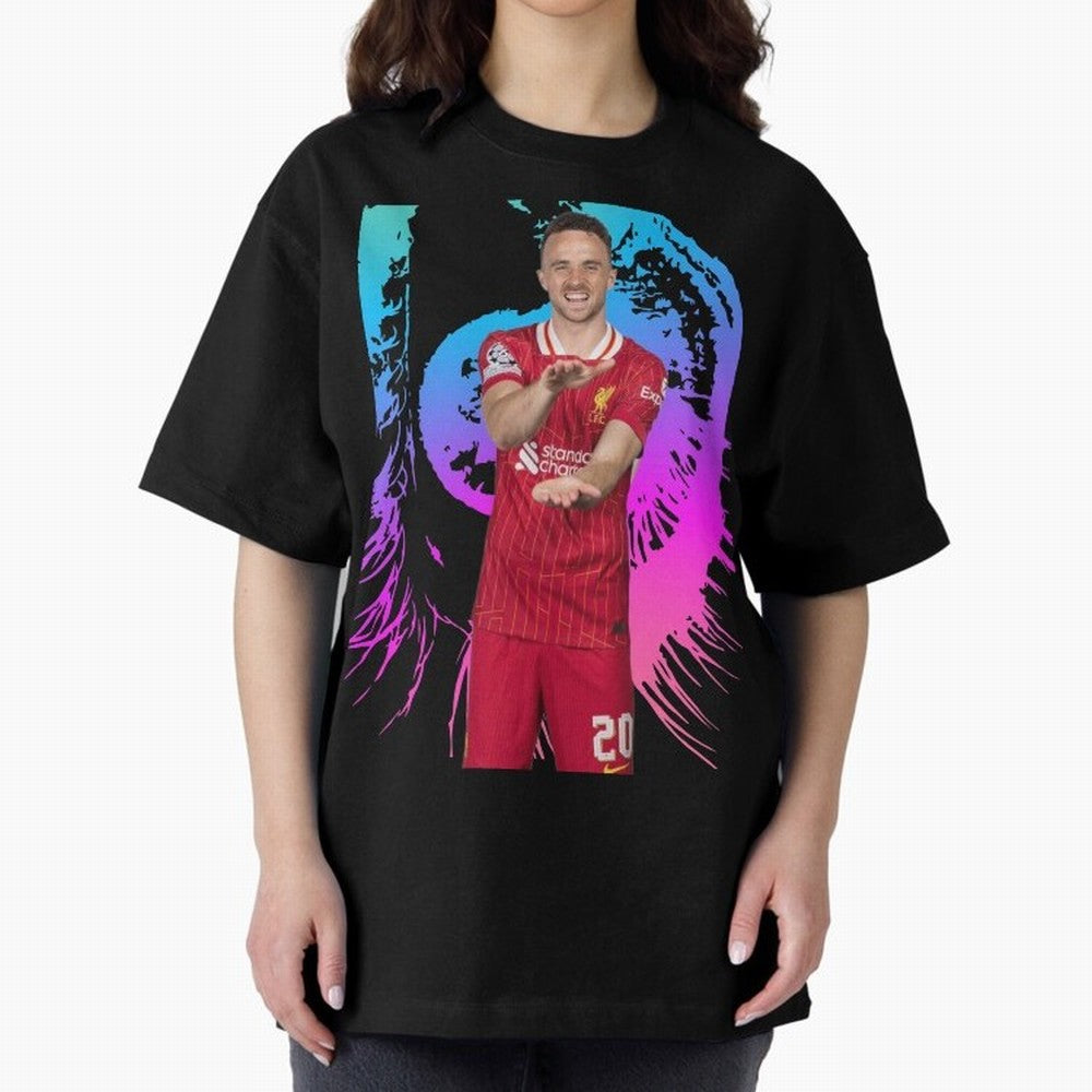 Diogo Jota Oversized T-Shirt Show Championship Spirit for the FIFA World Cup 2026 USA Canada Mexico Journey through Neymar Highlights, Netherlands Pride, Tournament Hype, Historic Matchups, Family Viewing Parties and Global Sports Pride; Great for