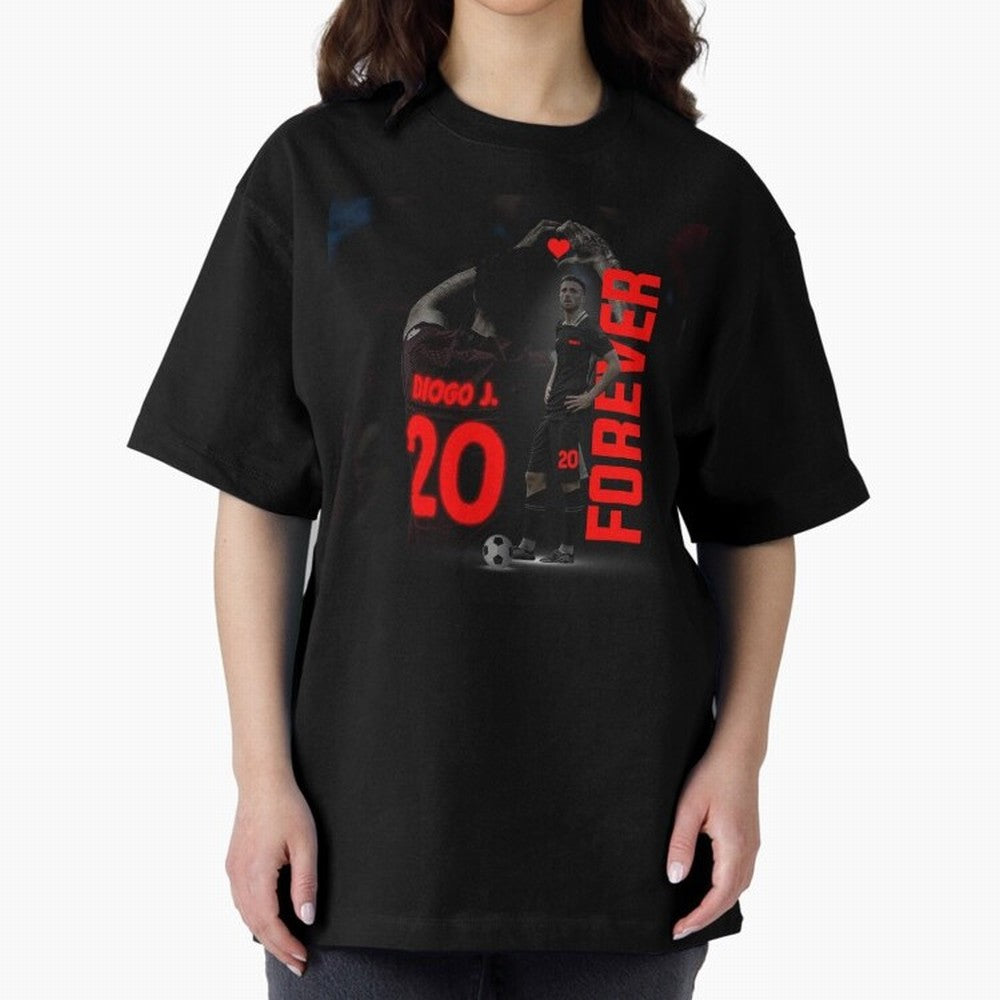 Diogo jota forever Oversized T-Shirt Turn Football Passion into FIFA World Cup 2026 Celebrating Messi and Cristiano Ronaldo, Spain Energy, Global Supporter Spirit, Legendary Goals, National Colors and Tournament Celebration; Great for Supporters