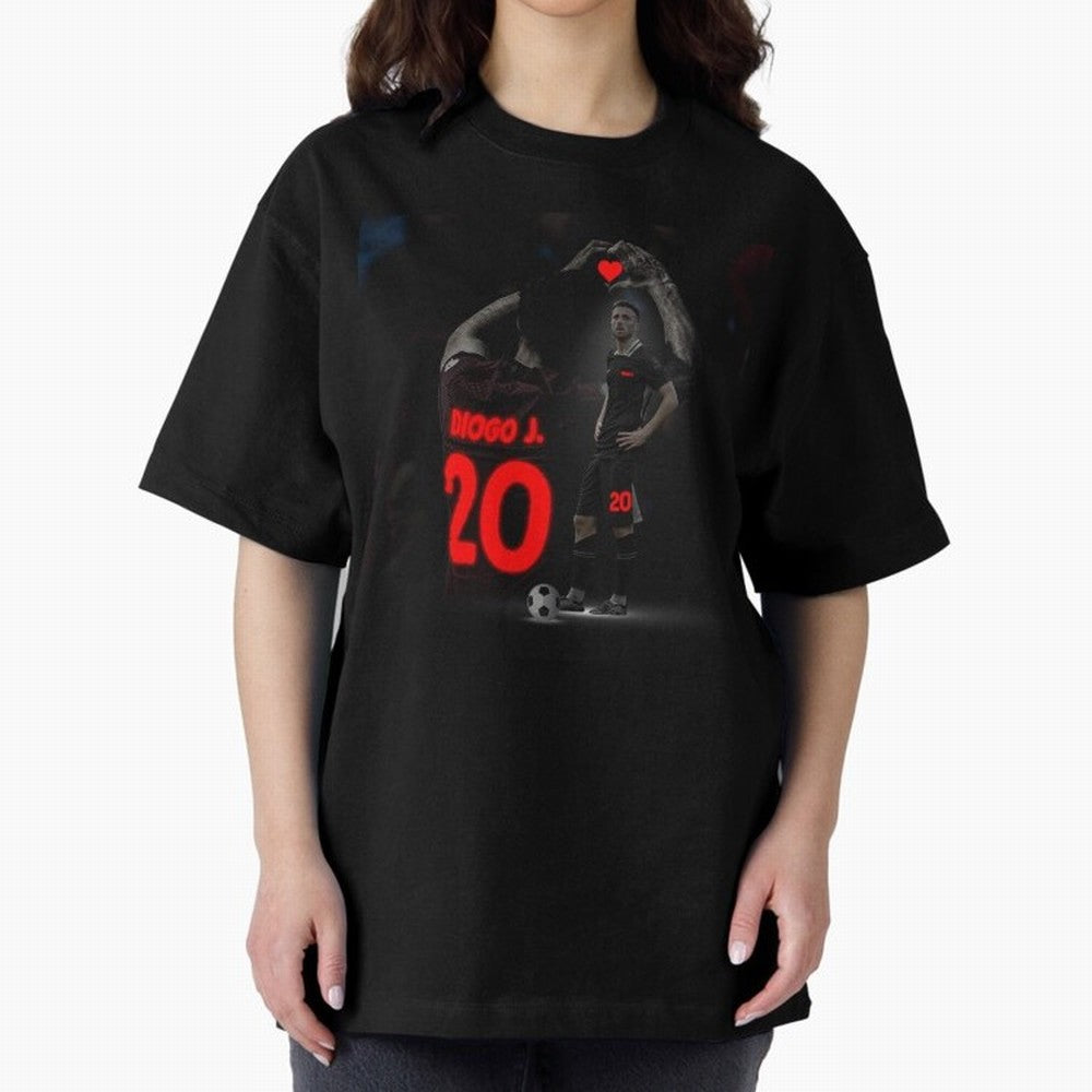 Diogo Jota poster Oversized T-Shirt Elevate Global Football Passion for FIFA World Cup 2026 Group Stage, Made for Messi, England, France and Netherlands, Stadium Memories, Football Loyalty, International Chants and Championship Tradition; Ideal for