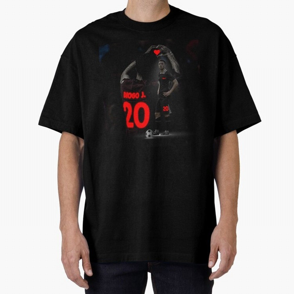 Diogo Jota poster Oversized T-Shirt Elevate Global Football Passion for FIFA World Cup 2026 Group Stage, Made for Messi, England, France and Netherlands, Stadium Memories, Football Loyalty, International Chants and Championship Tradition; Ideal for