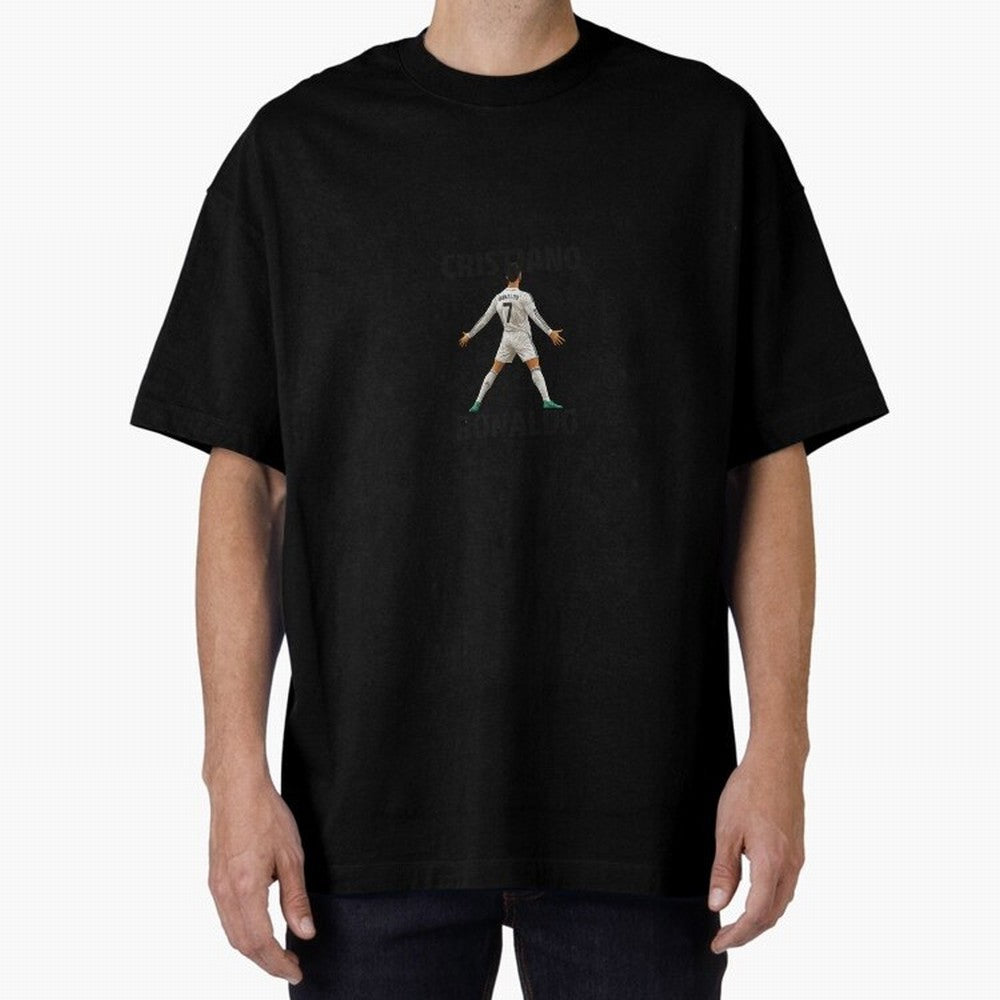 Cristiano Ronaldo ¨C Iconic Celebration Pose | Football Art Oversized T-Shirt Bring World Football Passion into FIFA World Cup 2026 USA Canada Mexico for Fans of Neymar and Netherlands, Bringing Sports Nostalgia, International Competition, Famous