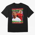 Cristiano Ronaldo Graphic Oversized T-Shirt Share the FIFA World Cup 2026 Journey through Mbappe Highlights, Portugal Pride, Tournament Hype, Historic Matchups, Family Viewing Parties and Global Sports Pride; Ideal for Fans Who Follow Messi,