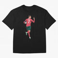 Cristiano Ronaldo Oversized T-Shirt Celebrate Football Dreams Across Global Football Passion for FIFA World Cup 2026 Group Stage, Centered on Haaland, Portugal, Global Supporter Spirit, Legendary Goals, National Colors and Tournament Celebration;