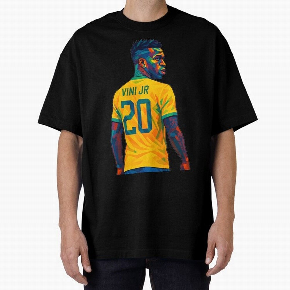 Vini Jr. Oversized T-Shirt Make Every Kick Count in FIFA World Cup 2026 Group Stage Celebrating Mbappe, France and Portugal Energy, Football Passion, Legendary Performances, Festival Vibes and Supporter Community; Perfect for Supporters Who Want
