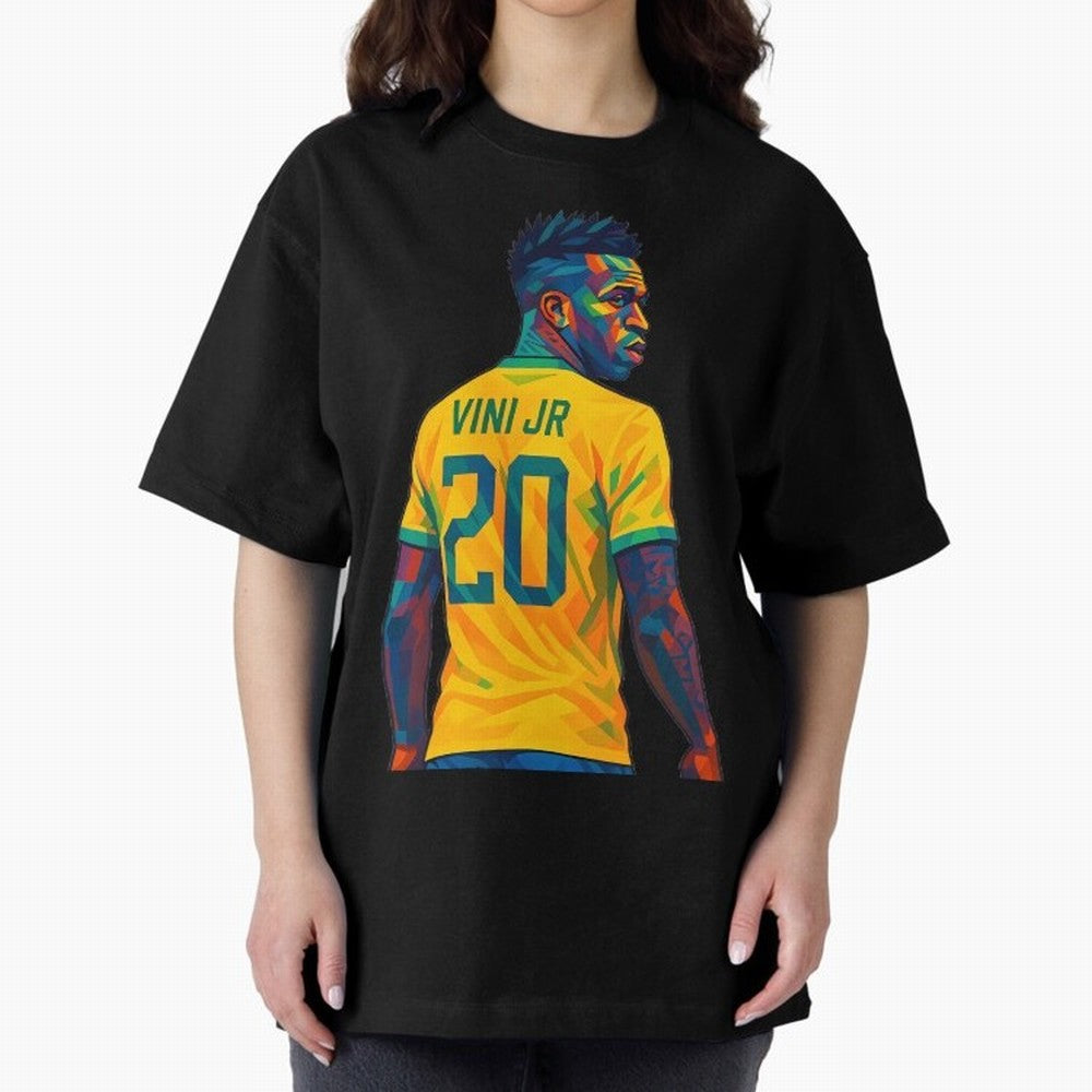 Vini Jr. Oversized T-Shirt Make Every Kick Count in FIFA World Cup 2026 Group Stage Celebrating Mbappe, France and Portugal Energy, Football Passion, Legendary Performances, Festival Vibes and Supporter Community; Perfect for Supporters Who Want