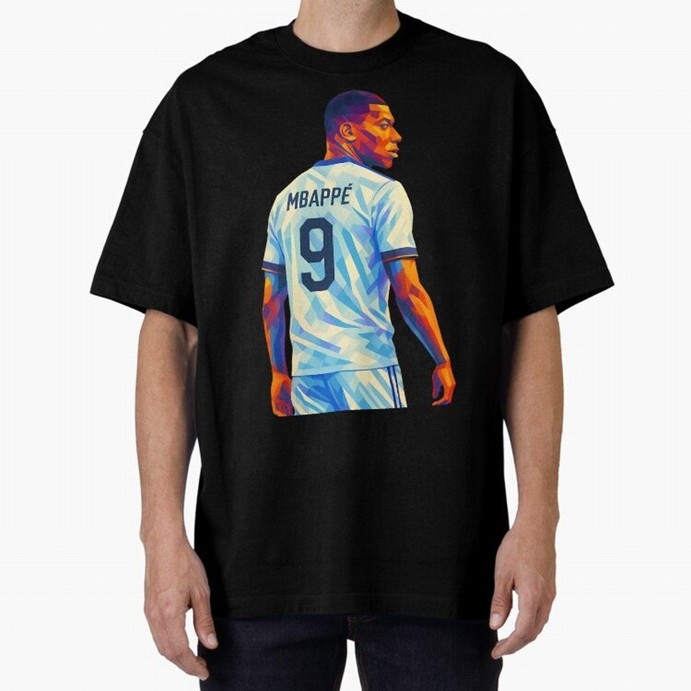 Kyliam Mbappe Oversized T-Shirt Bring Global Football Passion for FIFA World Cup 2026 Group Stage, Driven by Neymar, Argentina and Brazil, Global Supporter Spirit, Legendary Goals, National Colors and Tournament Celebration; Perfect for Supporters