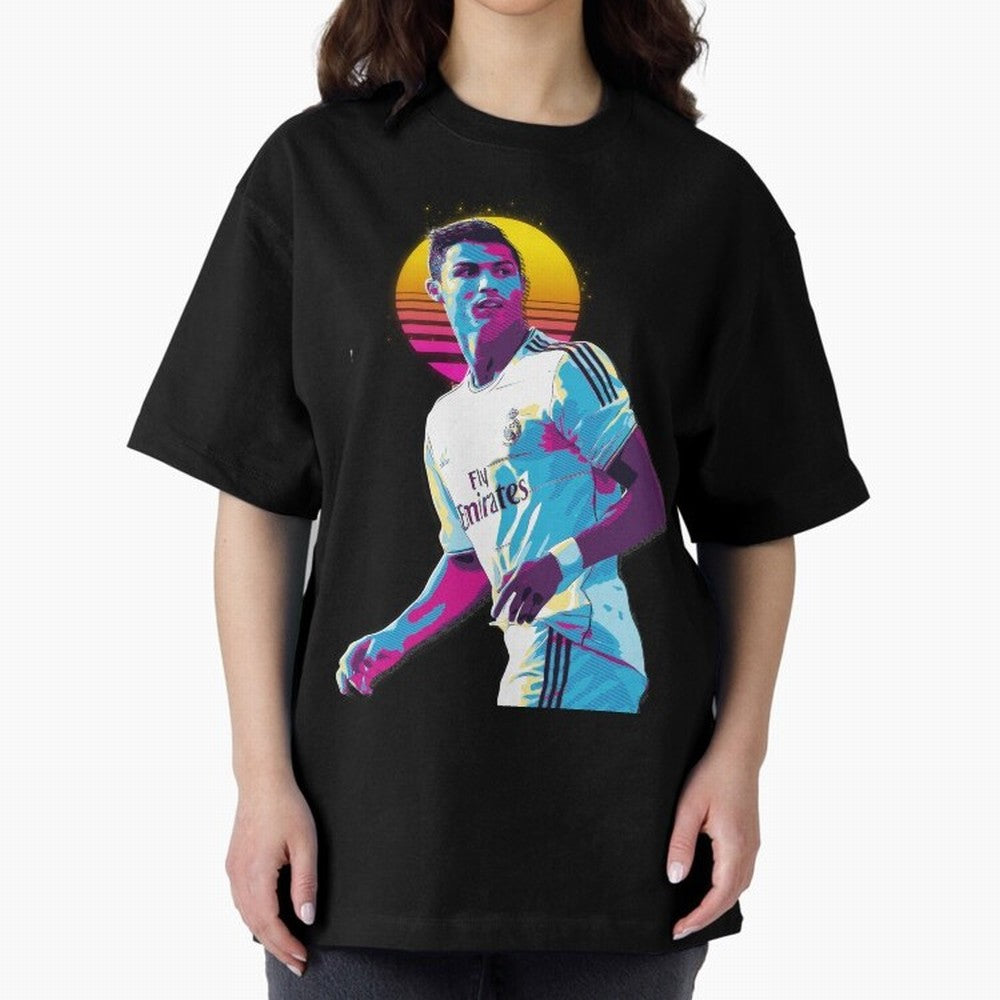 Christiano Ronaldo retro 2 Oversized T-Shirt Bring Home the FIFA World Cup 2026 Journey through Mbappe and Neymar Highlights, Argentina, France and Brazil Pride, Stadium Chants, National Pride, Trophy Dreams and Unforgettable Football Memories;