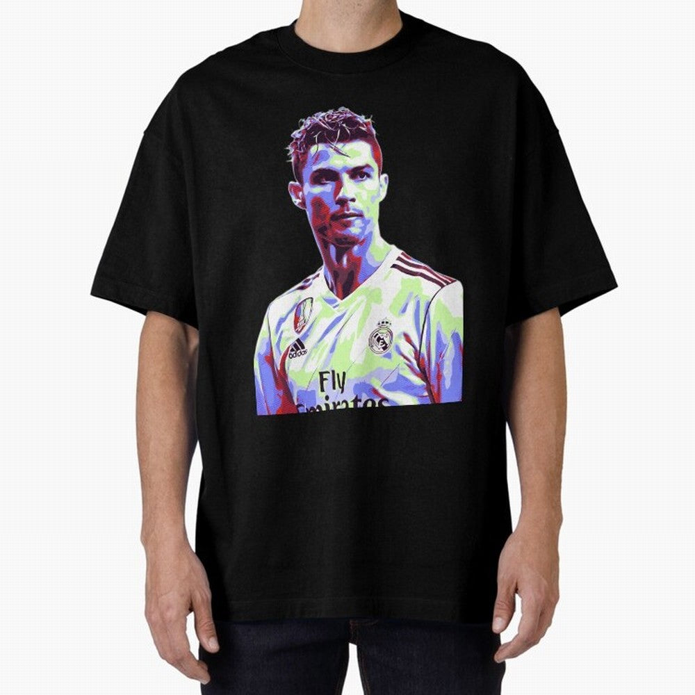 Ronaldo - retro Oversized T-Shirt Discover Global Football Passion for FIFA World Cup 2026 Group Stage, Celebrating CR7, England, Game Day Rituals, Football Legends, Country Pride and the Road to the Final; Ideal for Football Dads, Football Moms,