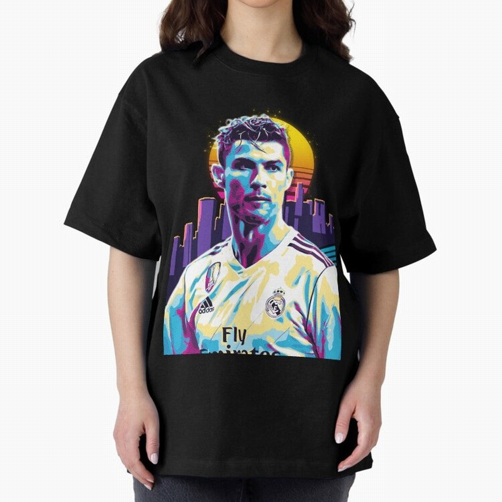 Christiano Ronaldo retro Oversized T-Shirt Upgrade FIFA World Cup 2026 Spirit, Made for Netherlands, CR7, Soccer Culture, Superstar Moments, National Team Dreams and Competitive Fire; Great for Supporters Who Love Legendary Players, National Teams,
