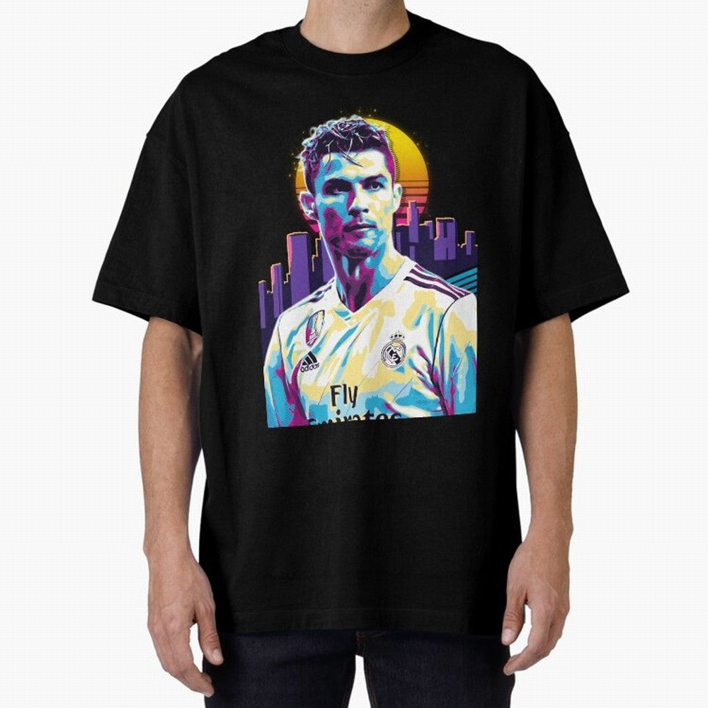 Christiano Ronaldo retro Oversized T-Shirt Upgrade FIFA World Cup 2026 Spirit, Made for Netherlands, CR7, Soccer Culture, Superstar Moments, National Team Dreams and Competitive Fire; Great for Supporters Who Love Legendary Players, National Teams,