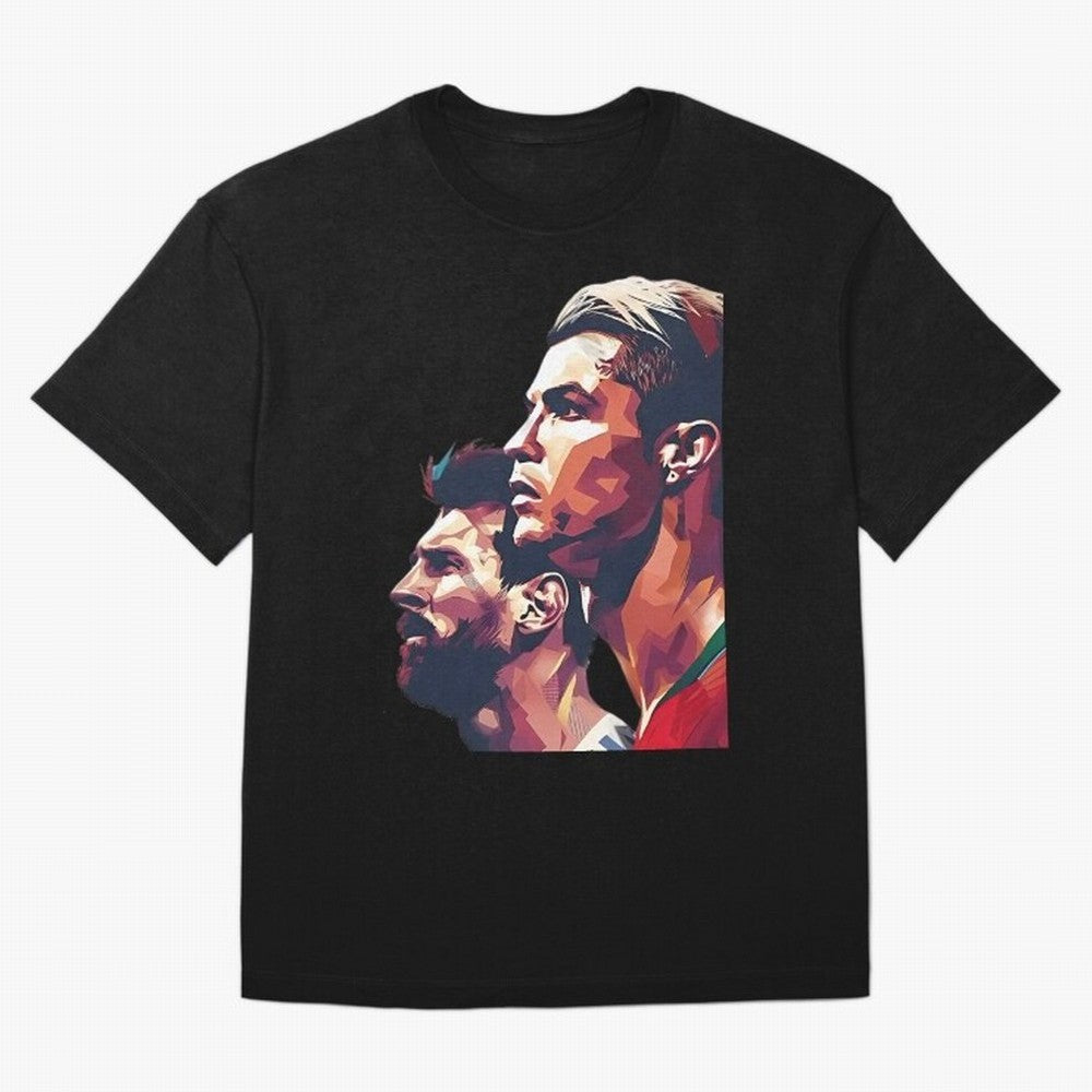 ronaldo and messi - Goat Oversized T-Shirt Relive the Noise and Pride of FIFA World Cup 2026 Inspired by Haaland, Portugal, Spain and Germany Energy, Game Day Rituals, Football Legends, Country Pride and the Road to the Final; Perfect for People