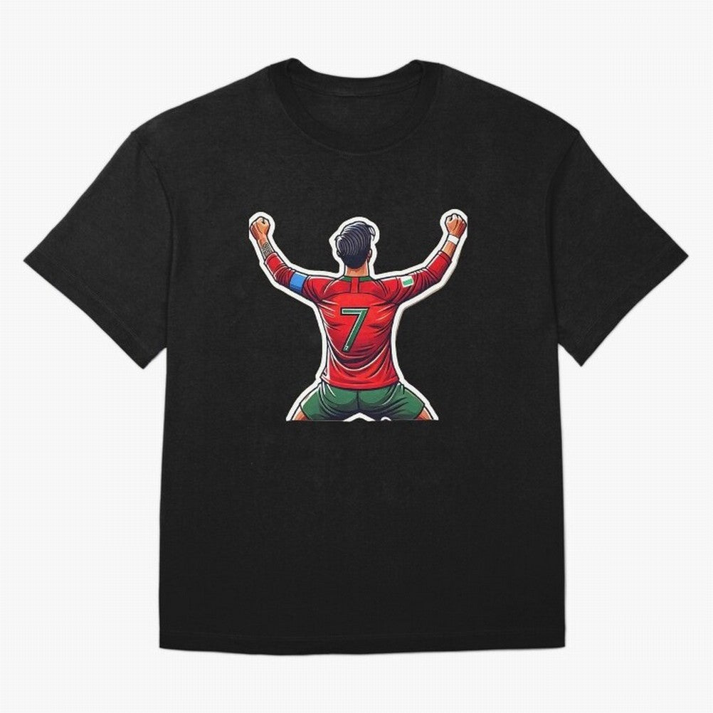 Ronaldo 7 Oversized T-Shirt Upgrade FIFA World Cup 2026 Spirit, Capturing France and Portugal, Messi, CR7 and Mbappe, Stadium Chants, National Pride, Trophy Dreams and Unforgettable Football Memories; Ideal for Football Dads, Football Moms,