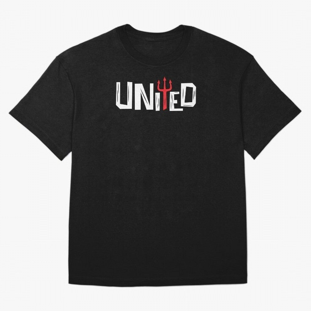 Manchester United - United Typography Oversized T-Shirt Honor Champions and Dreams in FIFA World Cup 2026 for Fans of Messi and Brazil, Bringing Retro Football Energy, Iconic Rivalries, Trophy Chase Drama and Stadium Atmosphere; Made for Die Hard