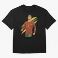 Cristiano Ronaldo Retro Portugal Football Art ¨C Vintage Supporter Design Oversized T-Shirt Support the Legends of the FIFA World Cup 2026 Group Stage Journey through Neymar Highlights, Brazil Pride, Stadium Chants, National Pride, Trophy Dreams