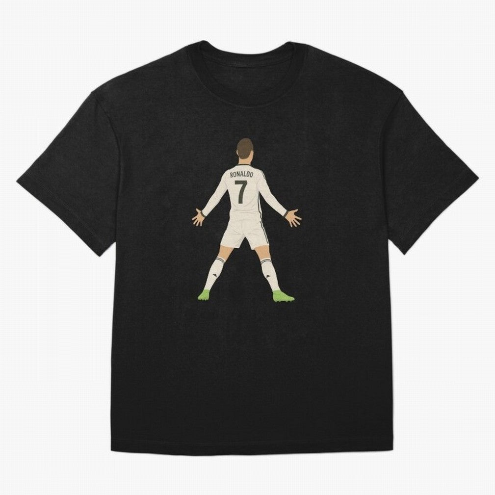 Cristiano Ronaldo Iconic Celebration Oversized T-Shirt Fuel the Hype around Match Day Hype around FIFA World Cup 2026, Mbappe, England and Germany, Classic Soccer Heritage, Championship Pressure, Fan Loyalty and International Pride; Ideal for