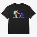 Cristiano Ronaldo & Messi Wpap Art Oversized T-Shirt Support Iconic Players in FIFA World Cup 2026 for Fans of Cristiano Ronaldo and England and Germany, Bringing Global Supporter Spirit, Legendary Goals, National Colors and Tournament Celebration;