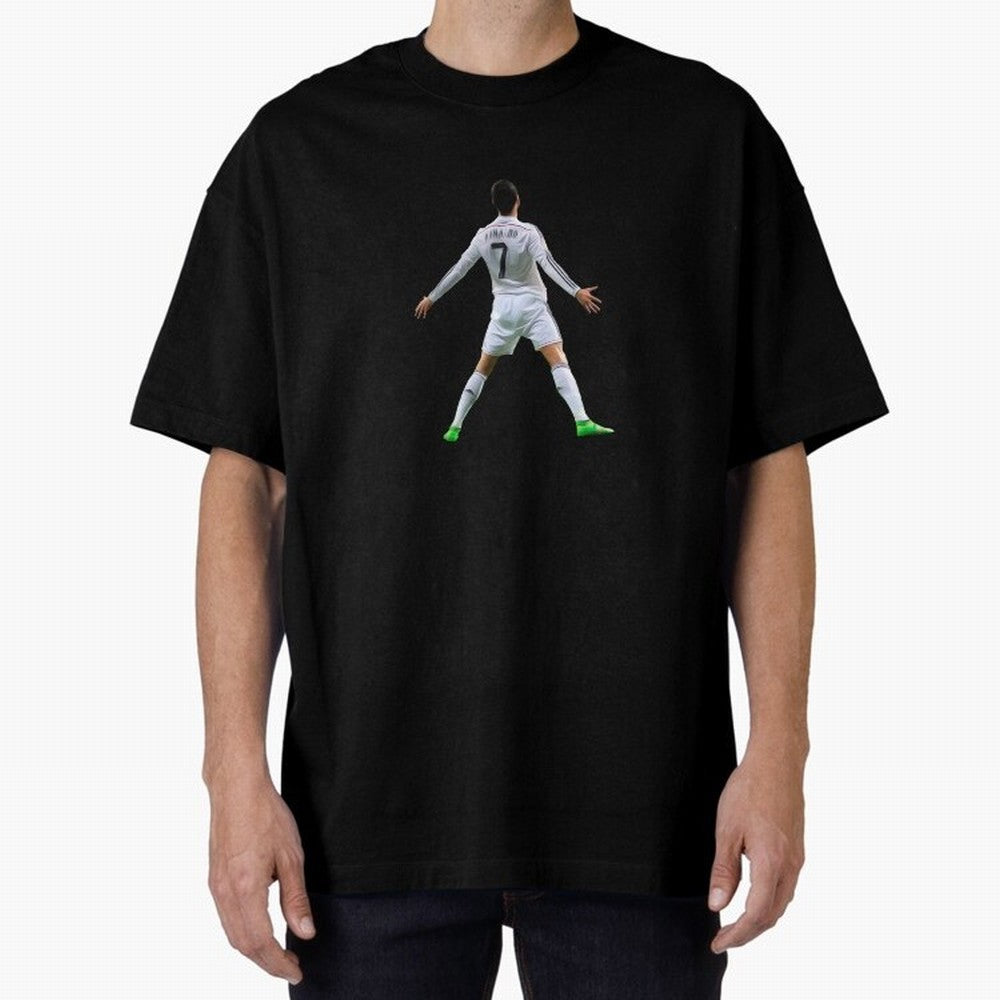DESIGN CRISTIANO RONALDO CR7 STICKER Oversized T-Shirt Carry National Pride through FIFA World Cup 2026 Group Stage Connected to CR7, Argentina Energy, Retro Football Energy, Iconic Rivalries, Trophy Chase Drama and Stadium Atmosphere; Perfect for