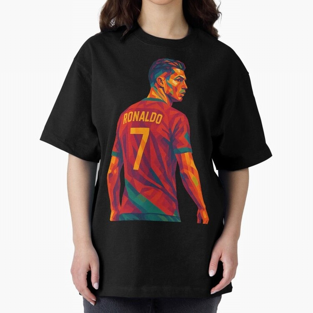 Cristiano Ronaldo Oversized T-Shirt Embrace Global Football Passion for FIFA World Cup 2026 Group Stage, Featuring Cristiano Ronaldo, Argentina, Worldwide Fan Energy, Dramatic Goals, Stadium Lights and Championship Celebrations; Great for Watch