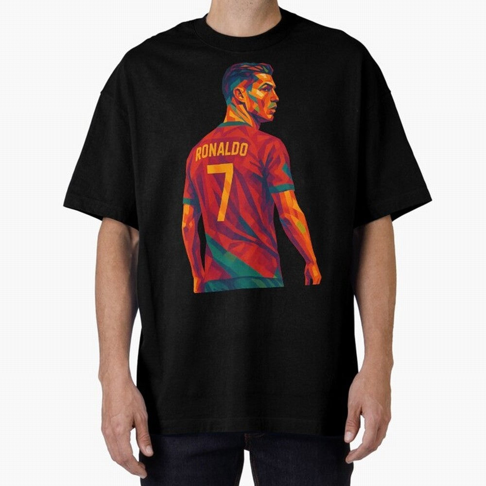 Cristiano Ronaldo Oversized T-Shirt Embrace Global Football Passion for FIFA World Cup 2026 Group Stage, Featuring Cristiano Ronaldo, Argentina, Worldwide Fan Energy, Dramatic Goals, Stadium Lights and Championship Celebrations; Great for Watch