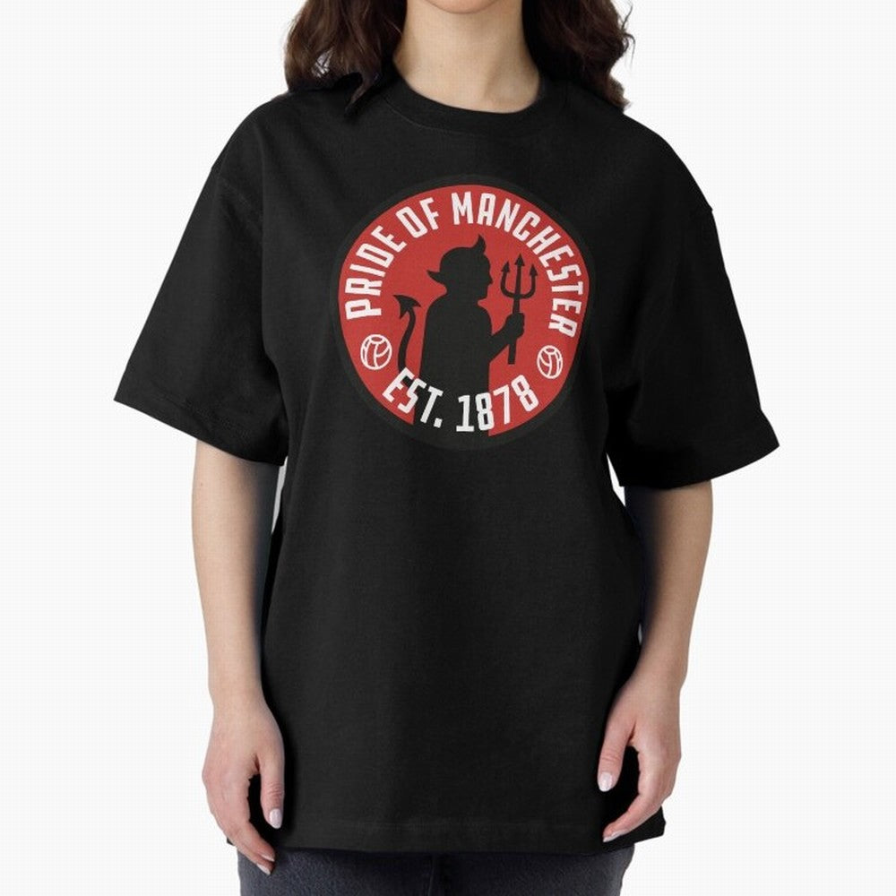 Pride of Manchester United Oversized T-Shirt Upgrade Global Football Passion for FIFA World Cup 2026 USA Canada Mexico, Highlighting Cristiano Ronaldo, Haaland and CR7, England, France and Netherlands, Supporter Pride, Iconic Celebrations,