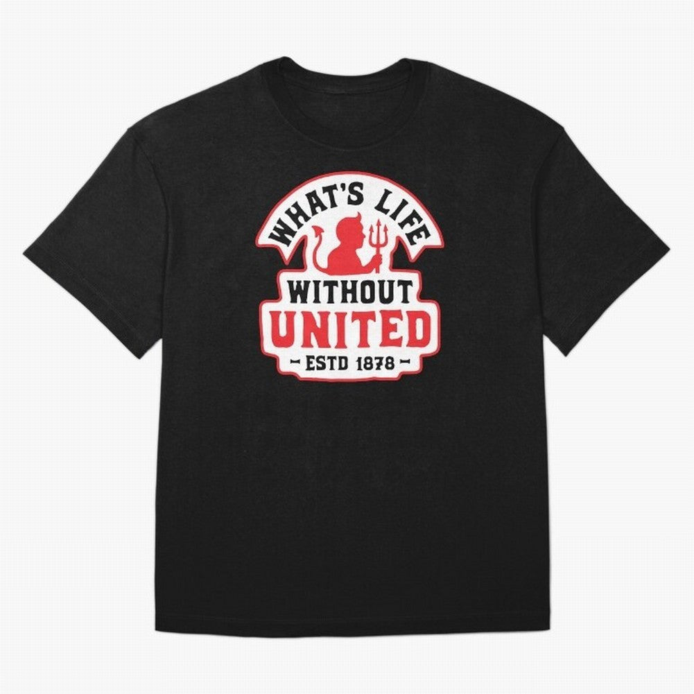 What's Life Without Manchester United Oversized T-Shirt Feel the Roar of FIFA World Cup 2026 for Fans of Messi, CR7 and Mbappe and Brazil, Bringing Sports Nostalgia, International Competition, Famous Players and Unforgettable Victories; Great for