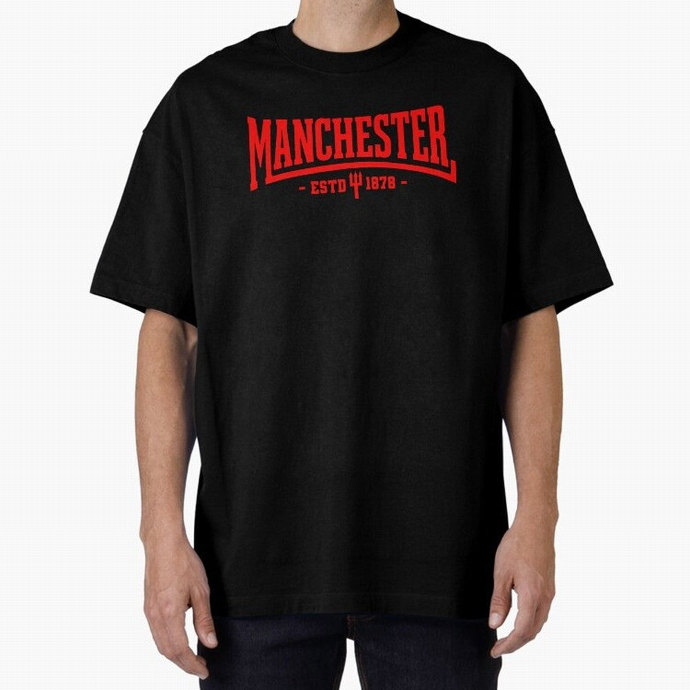 Manchester United 1878 Oversized T-Shirt Remember FIFA World Cup 2026 Group Stage Featuring Messi and Cristiano Ronaldo, Portugal Energy, Football Passion, Legendary Performances, Festival Vibes and Supporter Community; Perfect for Fans,