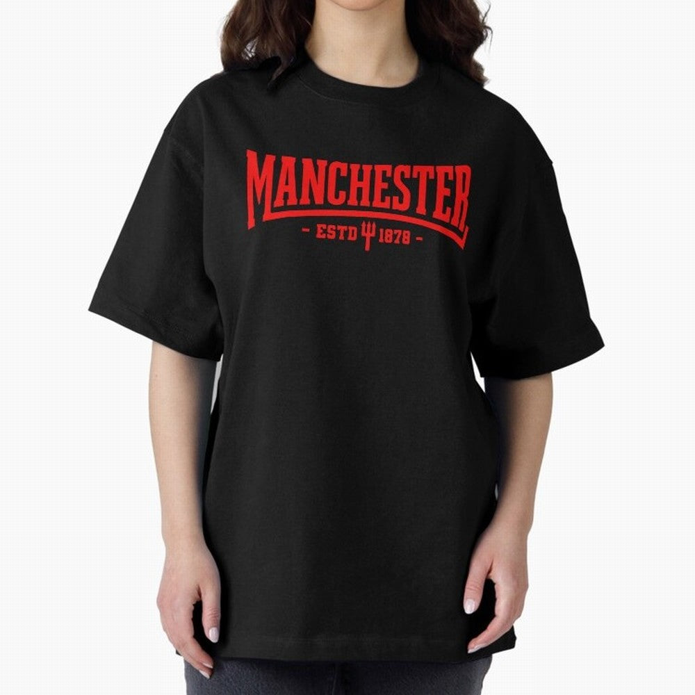 Manchester United 1878 Oversized T-Shirt Remember FIFA World Cup 2026 Group Stage Featuring Messi and Cristiano Ronaldo, Portugal Energy, Football Passion, Legendary Performances, Festival Vibes and Supporter Community; Perfect for Fans,