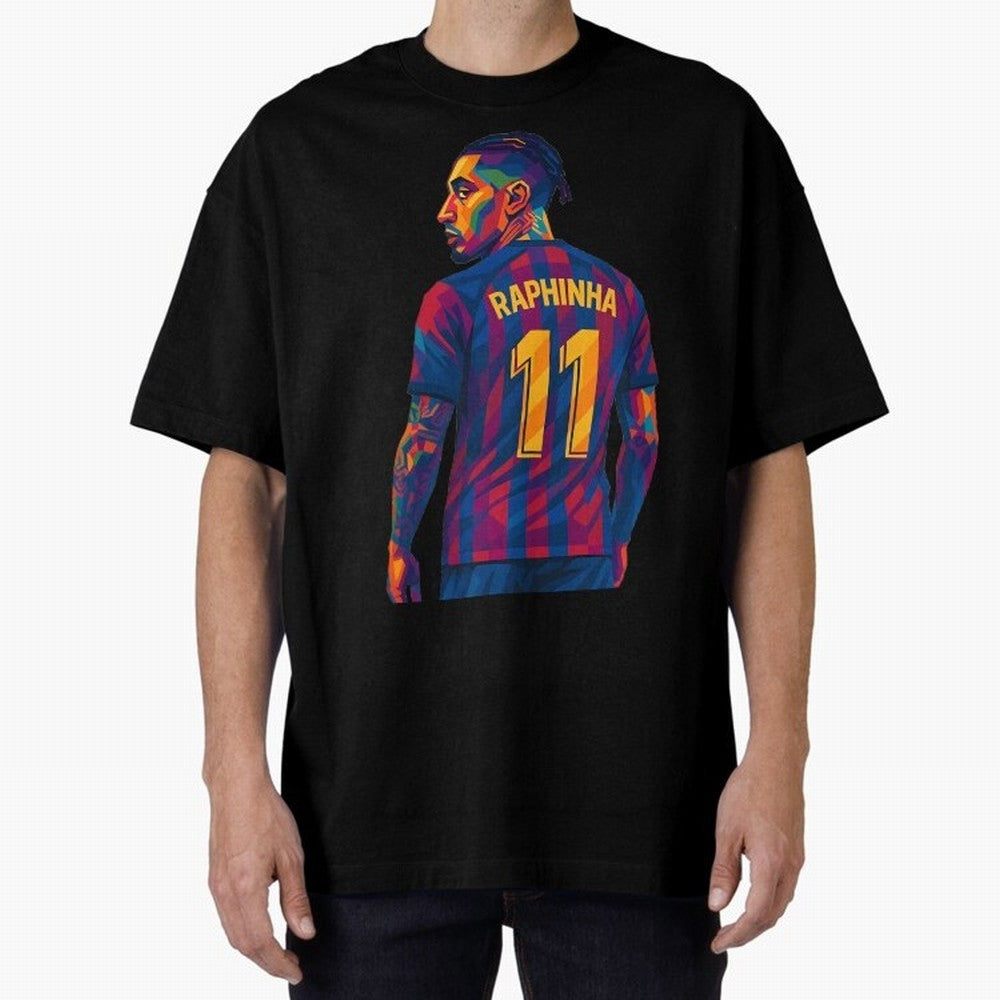 Raphinha Oversized T-Shirt Follow Every Goal of FIFA World Cup 2026 for Fans of Mbappe and Brazil, Bringing Global Supporter Spirit, Legendary Goals, National Colors and Tournament Celebration; Perfect for People Who Love Argentina, Brazil, France,