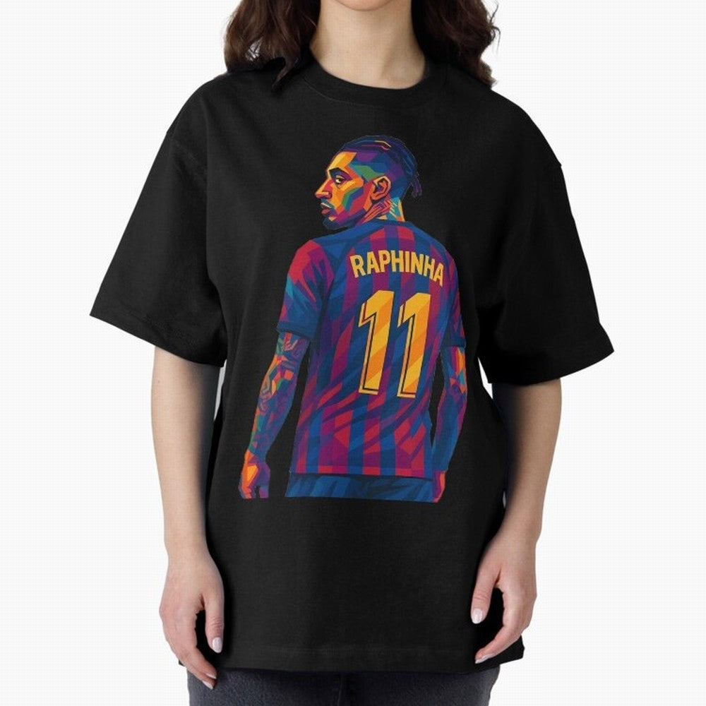 Raphinha Oversized T-Shirt Follow Every Goal of FIFA World Cup 2026 for Fans of Mbappe and Brazil, Bringing Global Supporter Spirit, Legendary Goals, National Colors and Tournament Celebration; Perfect for People Who Love Argentina, Brazil, France,
