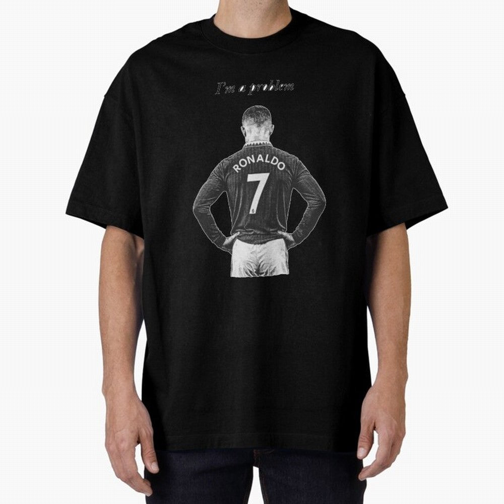 Ronaldo Problem Oversized T-Shirt Join the Countdown to Global Football Passion for FIFA World Cup 2026 USA Canada Mexico, with Messi, Spain, Champion Mindset, Group Stage Buzz, Knockout Tension and Passionate Fan Culture; Great for Supporters Who