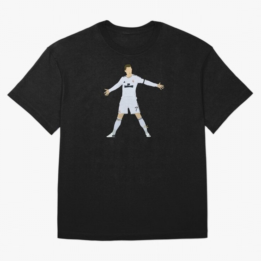 Cristiano Ronaldo celebrates at Real Madrid Oversized T-Shirt Enjoy FIFA World Cup 2026 Group Stage Driven by Messi, Neymar and Mbappe, France Energy, Classic Soccer Heritage, Championship Pressure, Fan Loyalty and International Pride; Perfect for
