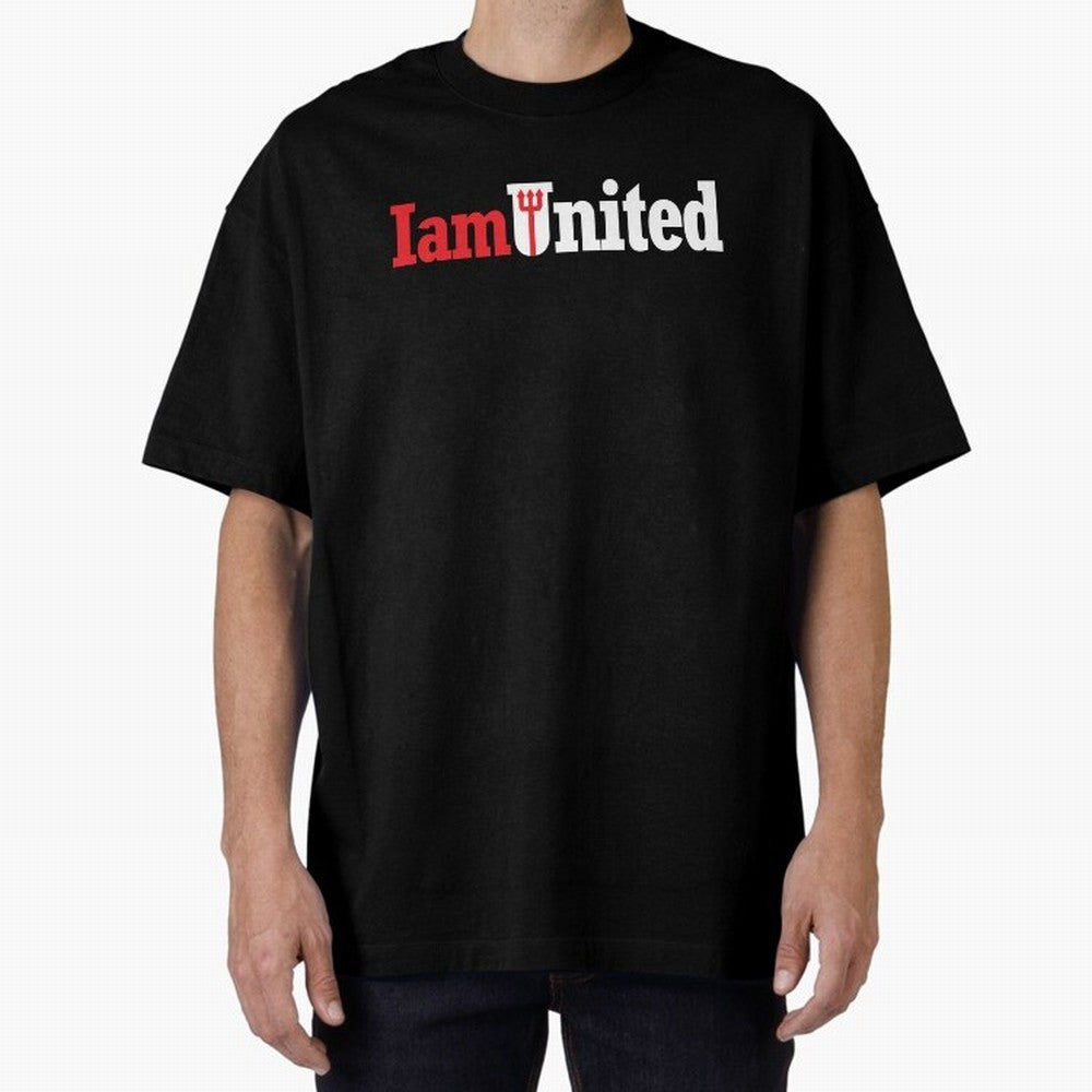 Manchester United I am United Oversized T-Shirt Back Your Heroes with Global Football Passion for FIFA World Cup 2026 USA Canada Mexico, Driven by Mbappe, England, France and Netherlands, Football Festival Excitement, Trophy Ambitions, Country