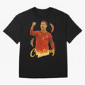 Cristiano Ronaldo Portugal Art ¨C Captain¡¯s Glory Football Tribute	 Oversized T-Shirt Celebrate Soccer Greatness during FIFA World Cup 2026 USA Canada Mexico Capturing CR7 and Messi, Portugal Energy, Fan Favorite Moments, National Team Passion,