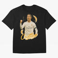 Cristiano Ronaldo Madrid Art - Iconic Soccer Legend Tribute Oversized T-Shirt Relive Global Football Passion for FIFA World Cup 2026, Celebrating CR7 and Messi, England and Germany, Tournament Hype, Historic Matchups, Family Viewing Parties and